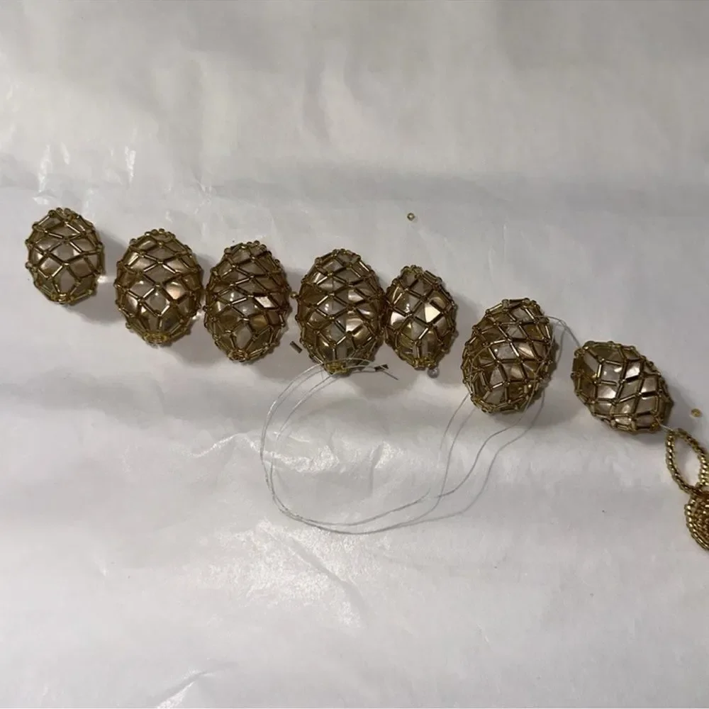ZARA Chunky Gold Tone Resin Necklace for Parts Only